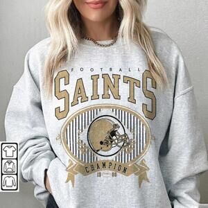 Saints Football Sweatshirt, Derek Carr Retro Crewneck, New Orleans